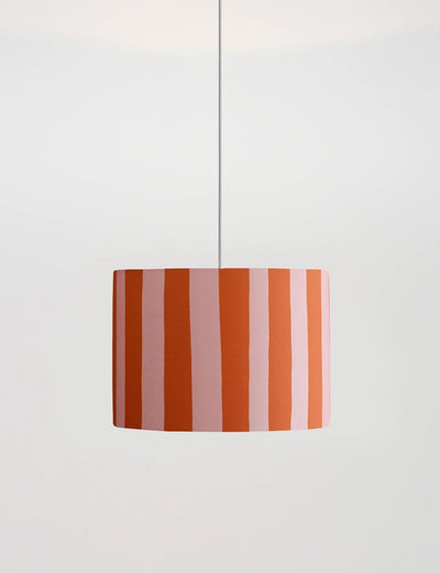 Houseof Pink stripes print lamp shade Pink & Orange