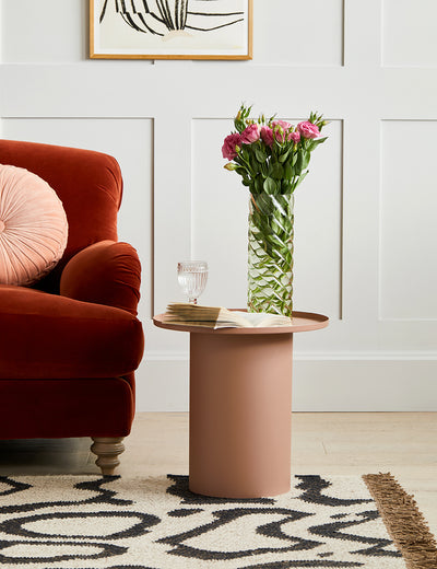 Anna Dusky Pink Round Side Table