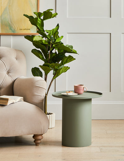 Anna Sage Green Round Side Table