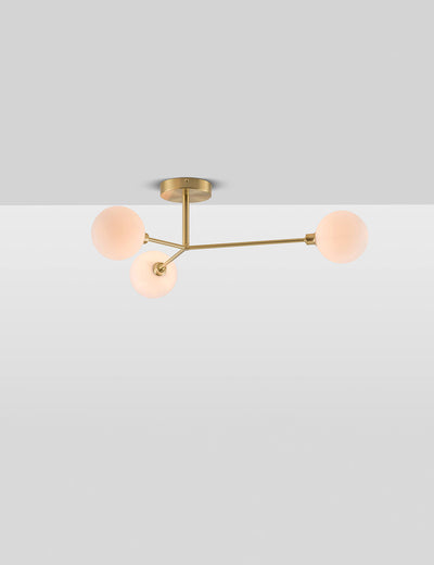 houseof 3 Light Flush Ceiling Light - Three Colours Available