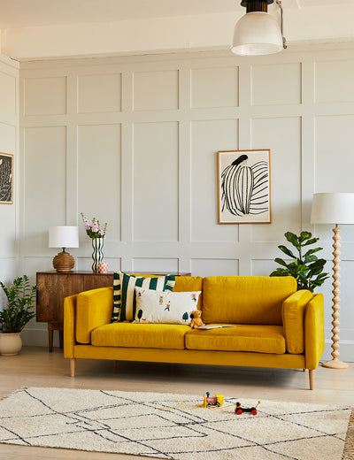 Dulwich Sofa 3 Seater in Clever Velvet Mustard