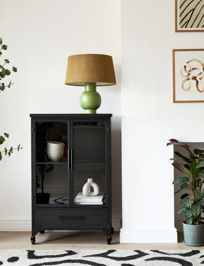 Nikko Small Black Wooden Cabinet