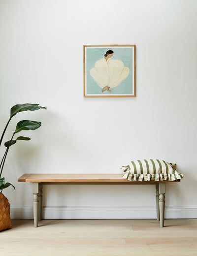 French Grey Luxury Oak Dining Table Bench