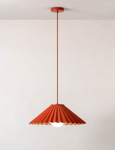 Houseof The Pleat Pendant Ceiling Light Burnt Orange & Pale Pink