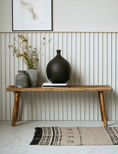 Long Rustic Hallway Bench