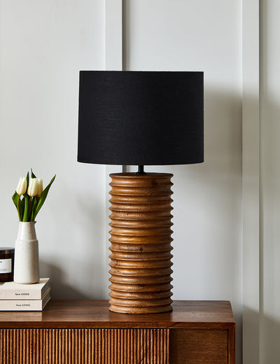 Mauro Mango Wood Table Lamp Base - Brown