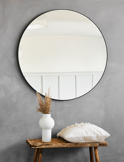 Minimal Round Mirror - Black
