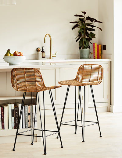 Natural Rattan Bar Stool