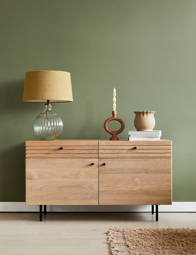 Okayama Wooden Sideboard styled