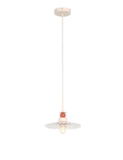 Houseof The Ribbed Pendant Ceiling Light Burnt Orange & Pale Pink