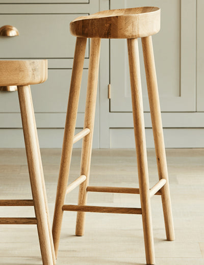 Large Weathered Oak Stool