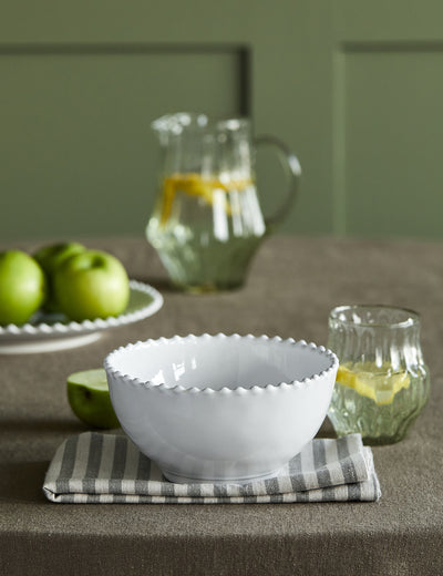 White Pearl Stoneware Cereal Bowl